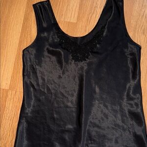 Vintage Black Satin Camisole SIZE 34 Union Made